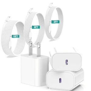 iPhone 16 15 Charger Fast Charging 20W USB C Wall Charger Block with 3 Pack